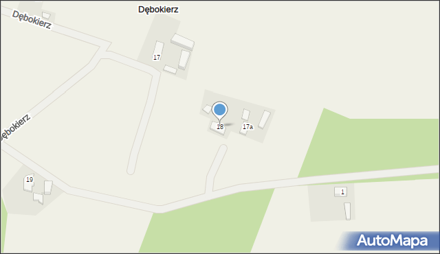 Dębokierz, Dębokierz, 18, mapa Dębokierz