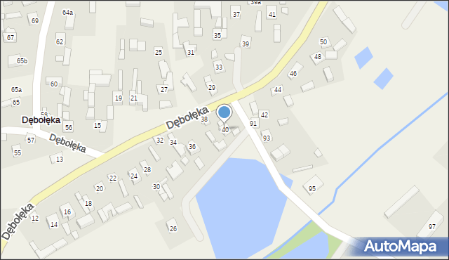 Dębołęka, Dębołęka, 40, mapa Dębołęka