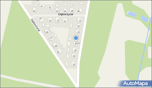 Dęborzyce, Dęborzyce, 27, mapa Dęborzyce