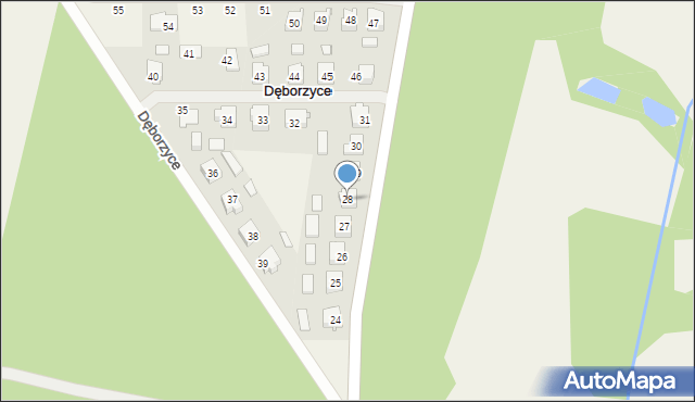 Dęborzyce, Dęborzyce, 28, mapa Dęborzyce