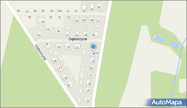 Dęborzyce, Dęborzyce, 30, mapa Dęborzyce