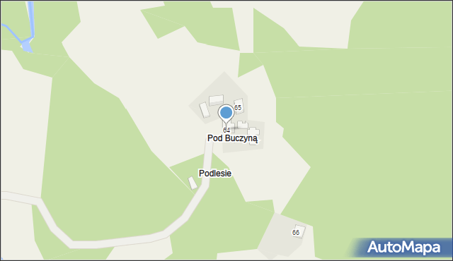 Dęborzyn, Dęborzyn, 64, mapa Dęborzyn