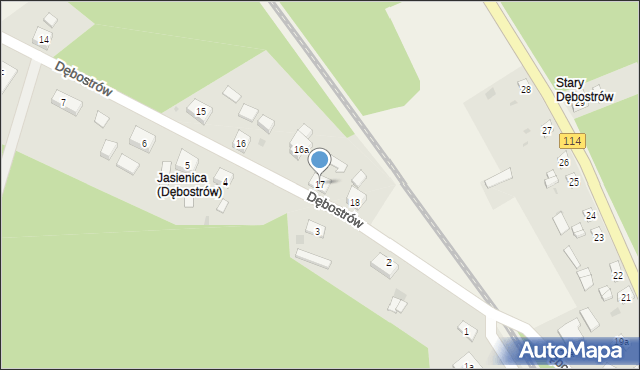 Dębostrów, Dębostrów, 17, mapa Dębostrów