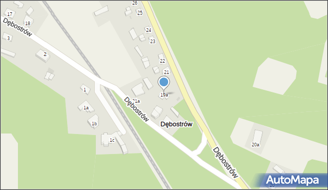 Dębostrów, Dębostrów, 19a, mapa Dębostrów