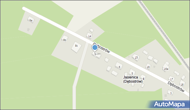 Dębostrów, Dębostrów, 7, mapa Dębostrów