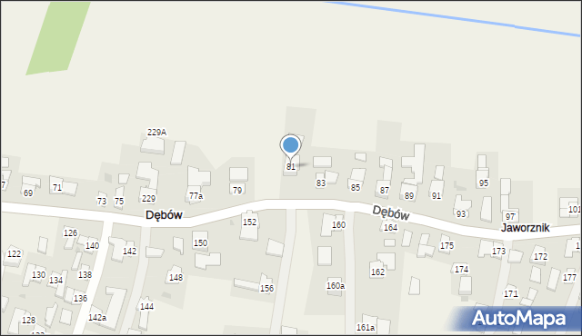 Dębów, Dębów, 81, mapa Dębów