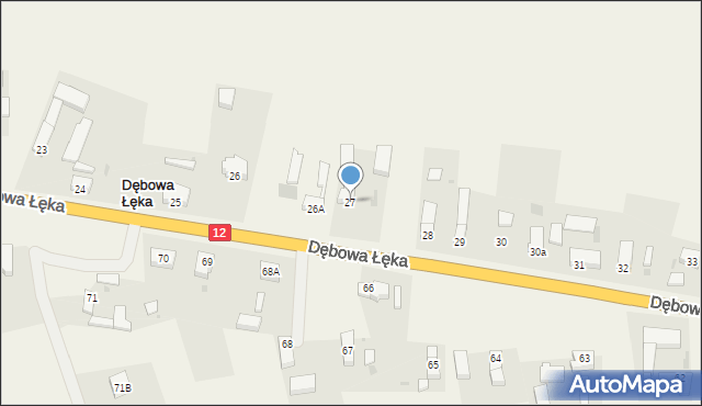 Dębowa Łęka, Dębowa Łęka, 27, mapa Dębowa Łęka