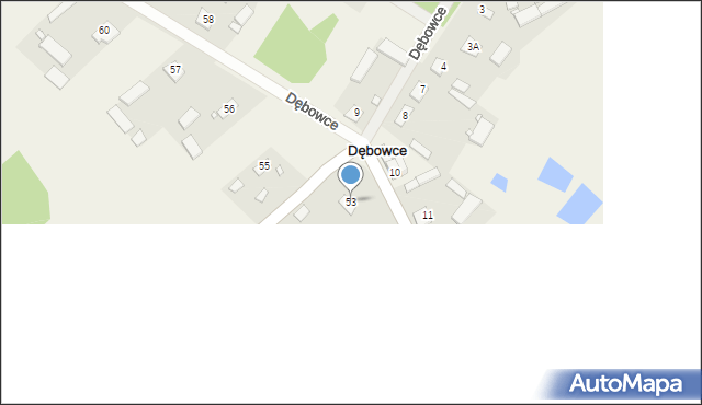 Dębowce, Dębowce, 53, mapa Dębowce