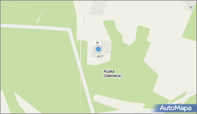 Dębowce, Dębowce, 84, mapa Dębowce