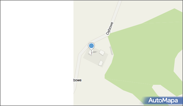 Dębowe, Dębowe, 1, mapa Dębowe