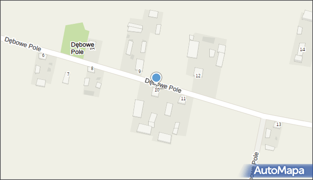 Dębowe Pole, Dębowe Pole, 10, mapa Dębowe Pole