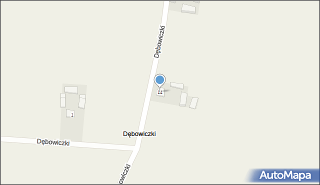 Dębowiczki, Dębowiczki, 14, mapa Dębowiczki