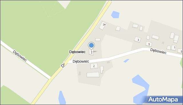 Dębowiec, Dębowiec, 1, mapa Dębowiec