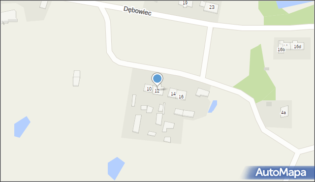 Dębowiec, Dębowiec, 12, mapa Dębowiec