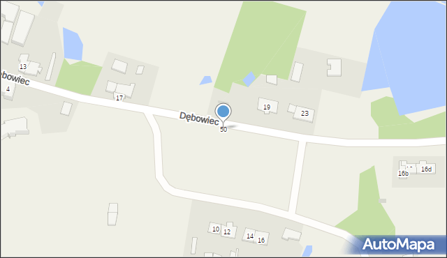 Dębowiec, Dębowiec, 50, mapa Dębowiec