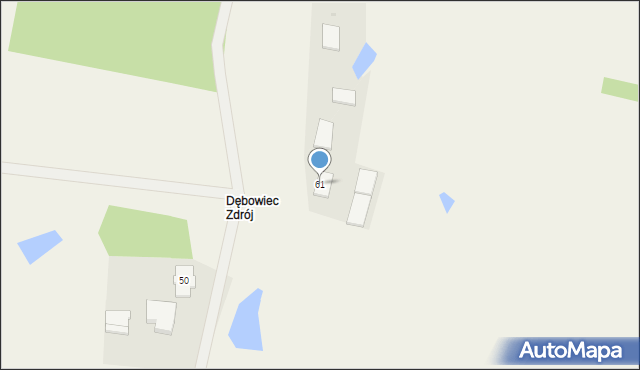 Dębowiec, Dębowiec, 61, mapa Dębowiec