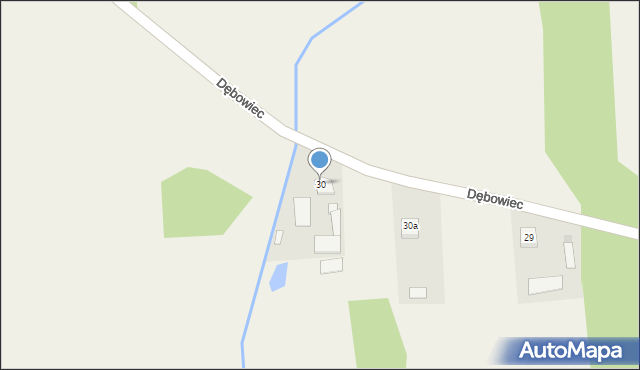 Dębowiec, Dębowiec, 30, mapa Dębowiec