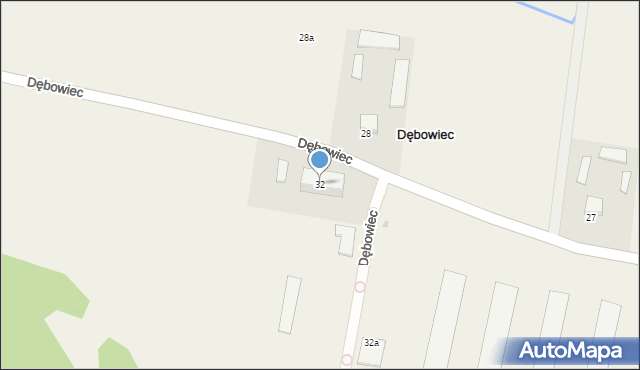 Dębowiec, Dębowiec, 32, mapa Dębowiec