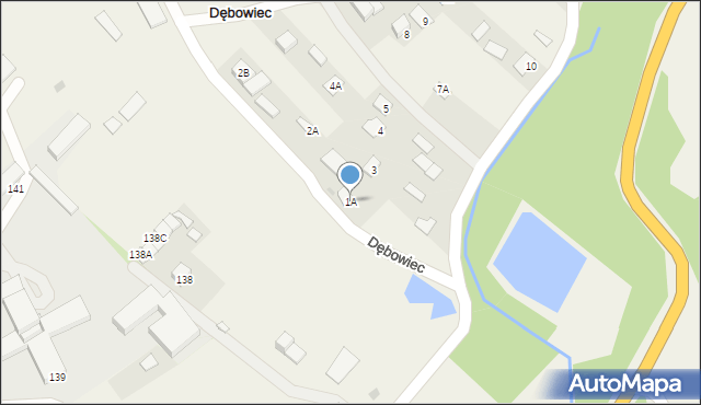 Dębowiec, Dębowiec, 1A, mapa Dębowiec