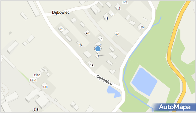 Dębowiec, Dębowiec, 3, mapa Dębowiec