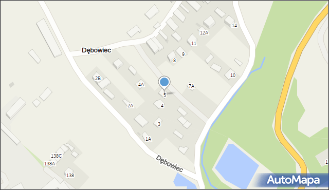 Dębowiec, Dębowiec, 5, mapa Dębowiec