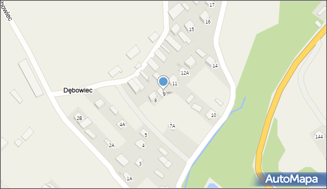 Dębowiec, Dębowiec, 9, mapa Dębowiec