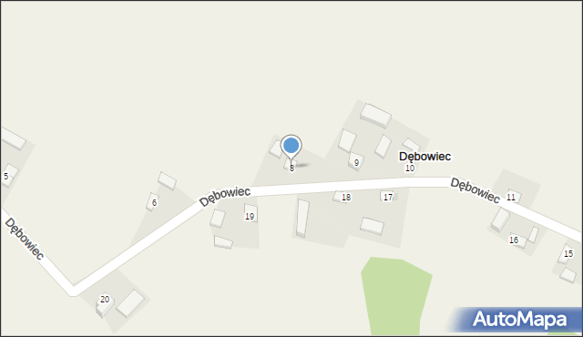 Dębowiec, Dębowiec, 8, mapa Dębowiec