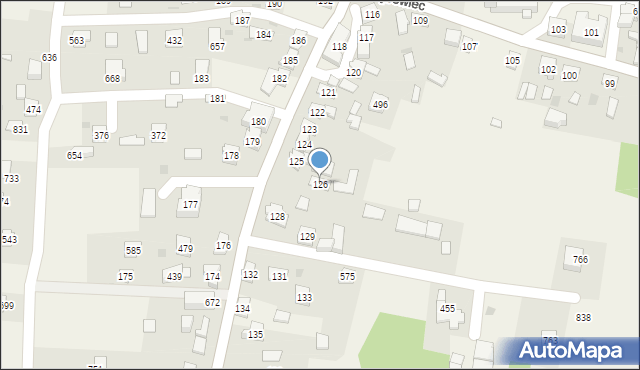 Dębowiec, Dębowiec, 126, mapa Dębowiec