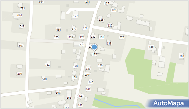 Dębowiec, Dębowiec, 135, mapa Dębowiec