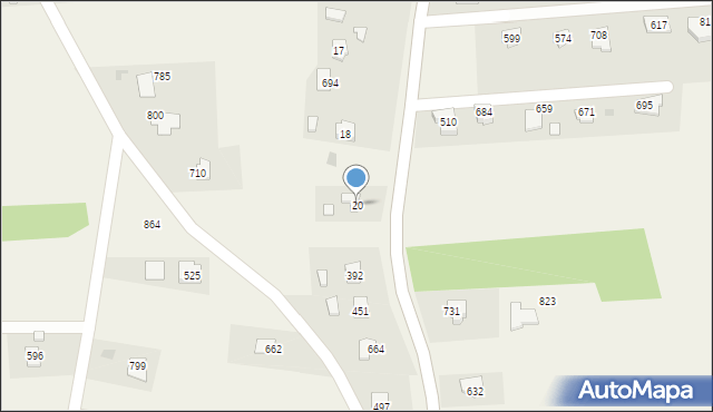 Dębowiec, Dębowiec, 20, mapa Dębowiec