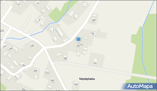 Dębowiec, Dębowiec, 421, mapa Dębowiec