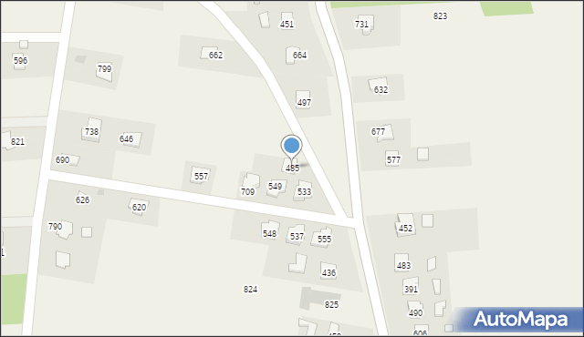 Dębowiec, Dębowiec, 485, mapa Dębowiec