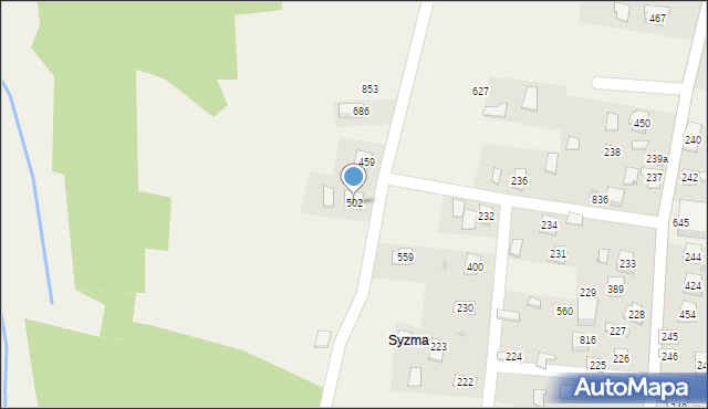 Dębowiec, Dębowiec, 502, mapa Dębowiec