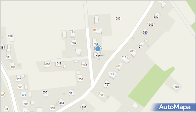 Dębowiec, Dębowiec, 595, mapa Dębowiec
