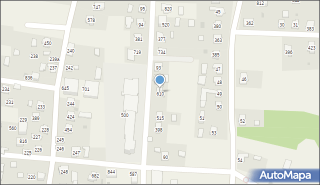 Dębowiec, Dębowiec, 610, mapa Dębowiec