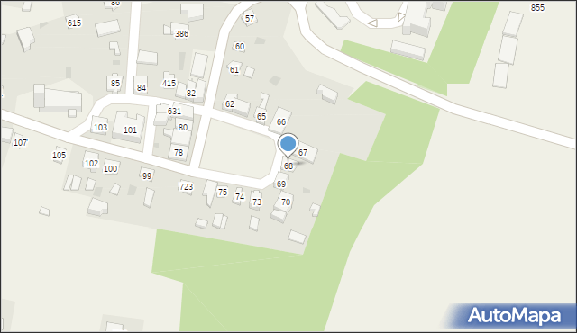 Dębowiec, Dębowiec, 68, mapa Dębowiec