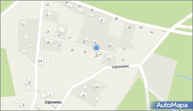 Dębowiec, Dębowiec, 24, mapa Dębowiec