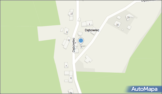 Dębowiec, Dębowiec, 3, mapa Dębowiec