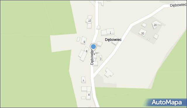 Dębowiec, Dębowiec, 3a, mapa Dębowiec