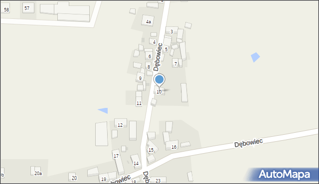 Dębowiec, Dębowiec, 10, mapa Dębowiec