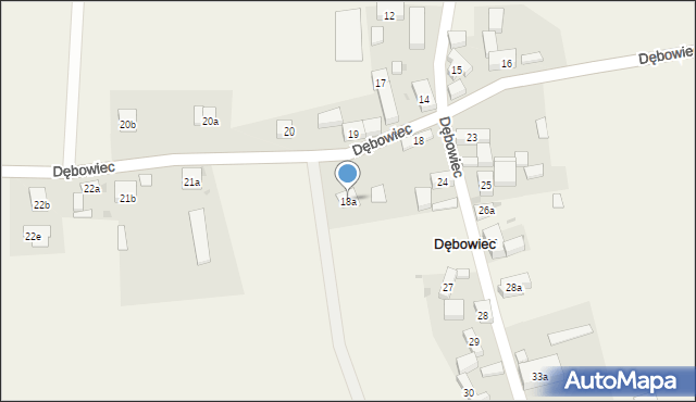 Dębowiec, Dębowiec, 18a, mapa Dębowiec