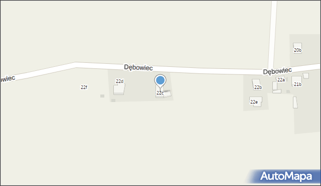 Dębowiec, Dębowiec, 22c, mapa Dębowiec