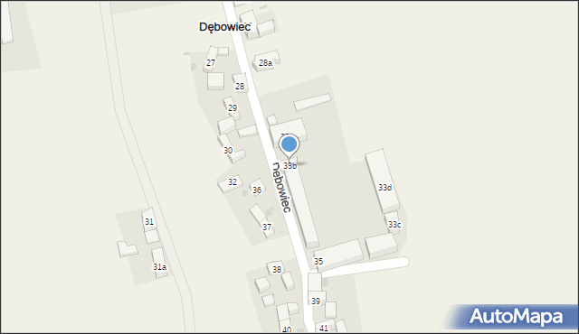 Dębowiec, Dębowiec, 33b, mapa Dębowiec