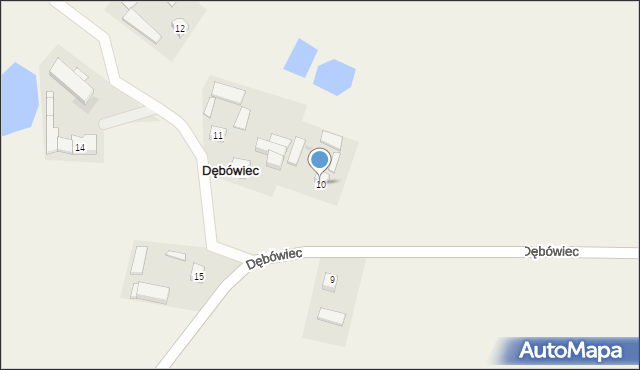 Dębówiec, Dębówiec, 10, mapa Dębówiec