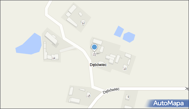 Dębówiec, Dębówiec, 11, mapa Dębówiec