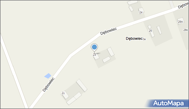 Dębowiec, Dębowiec, 23, mapa Dębowiec