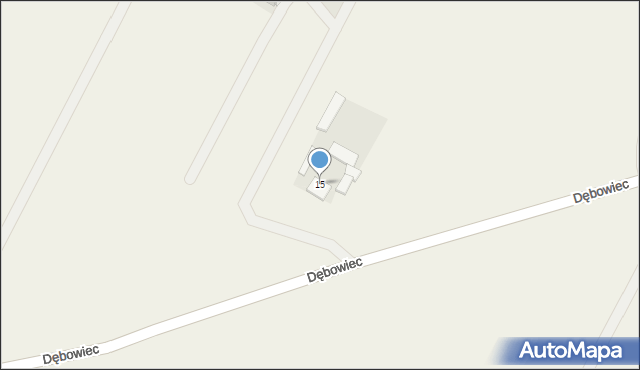 Dębowiec, Dębowiec, 15, mapa Dębowiec