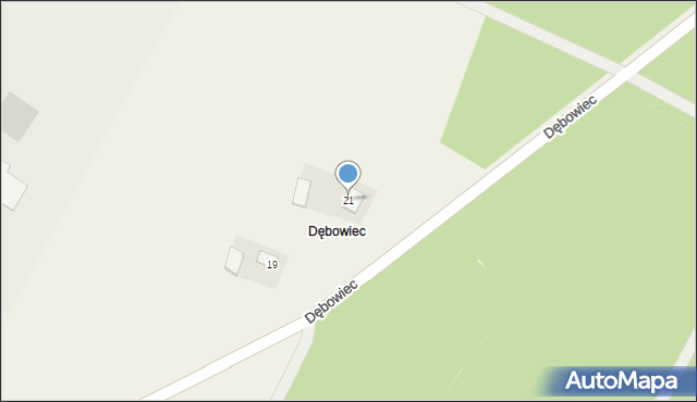 Dębowiec, Dębowiec, 21, mapa Dębowiec