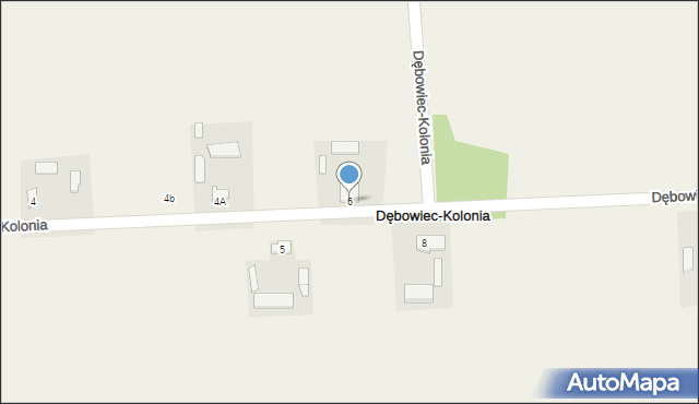 Dębowiec-Kolonia, Dębowiec-Kolonia, 6, mapa Dębowiec-Kolonia