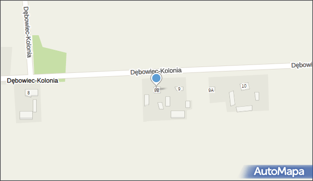 Dębowiec-Kolonia, Dębowiec-Kolonia, 9B, mapa Dębowiec-Kolonia